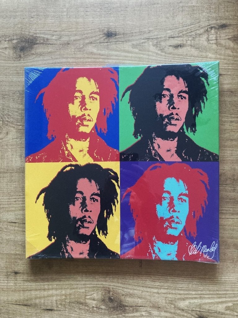 Canvas Bob Marley 43x43cm, Meerkleurig, Textiel, Nieuw, Ophalen of Verzenden