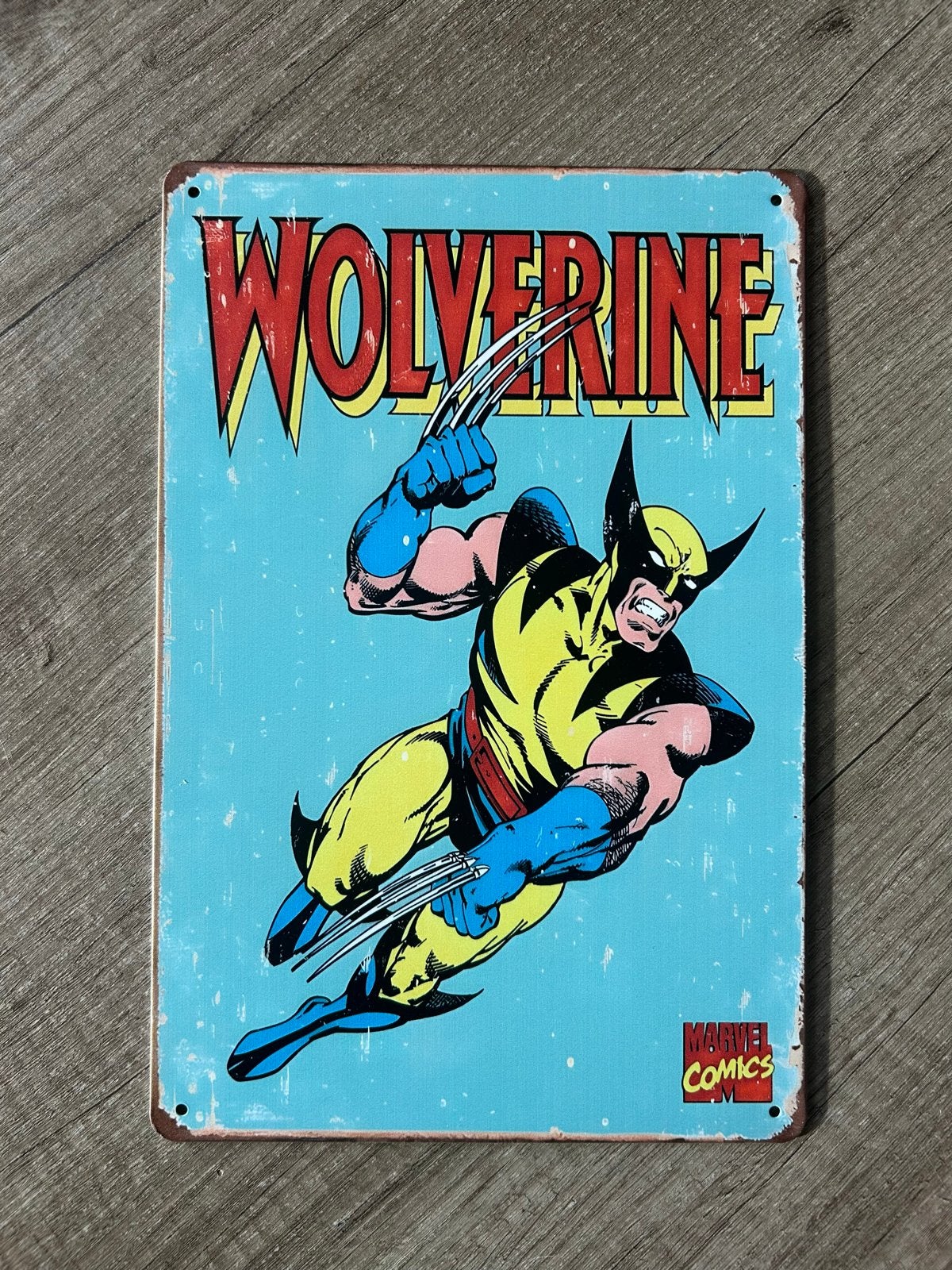 Wolverine Metalen Bord 20x30 cm - Marvel Comics, Metaal, Nieuw, Ophalen of Verzenden, Reclamebord