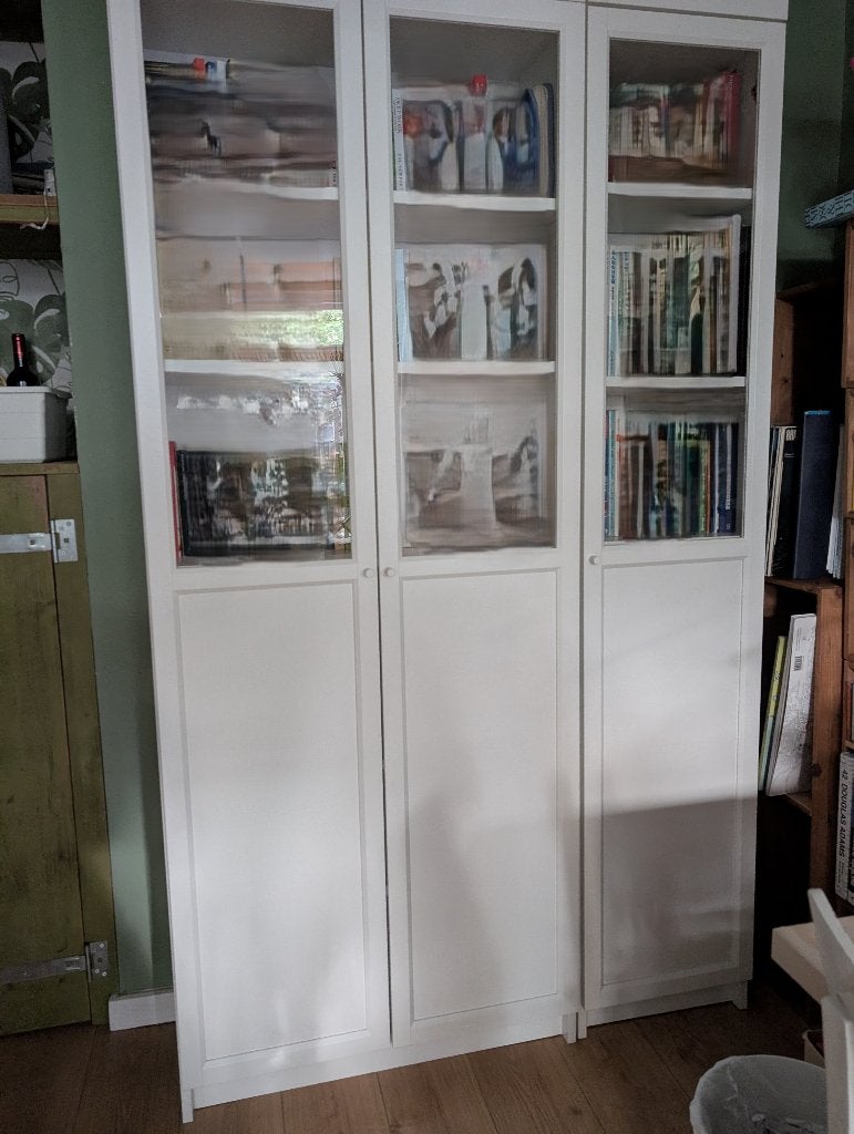3 x IKEA Billy Glass and Wood Doors - white, Huis en Inrichting, Kasten | Boekenkasten, Ophalen, 50 tot 100 cm, Zo goed als nieuw
