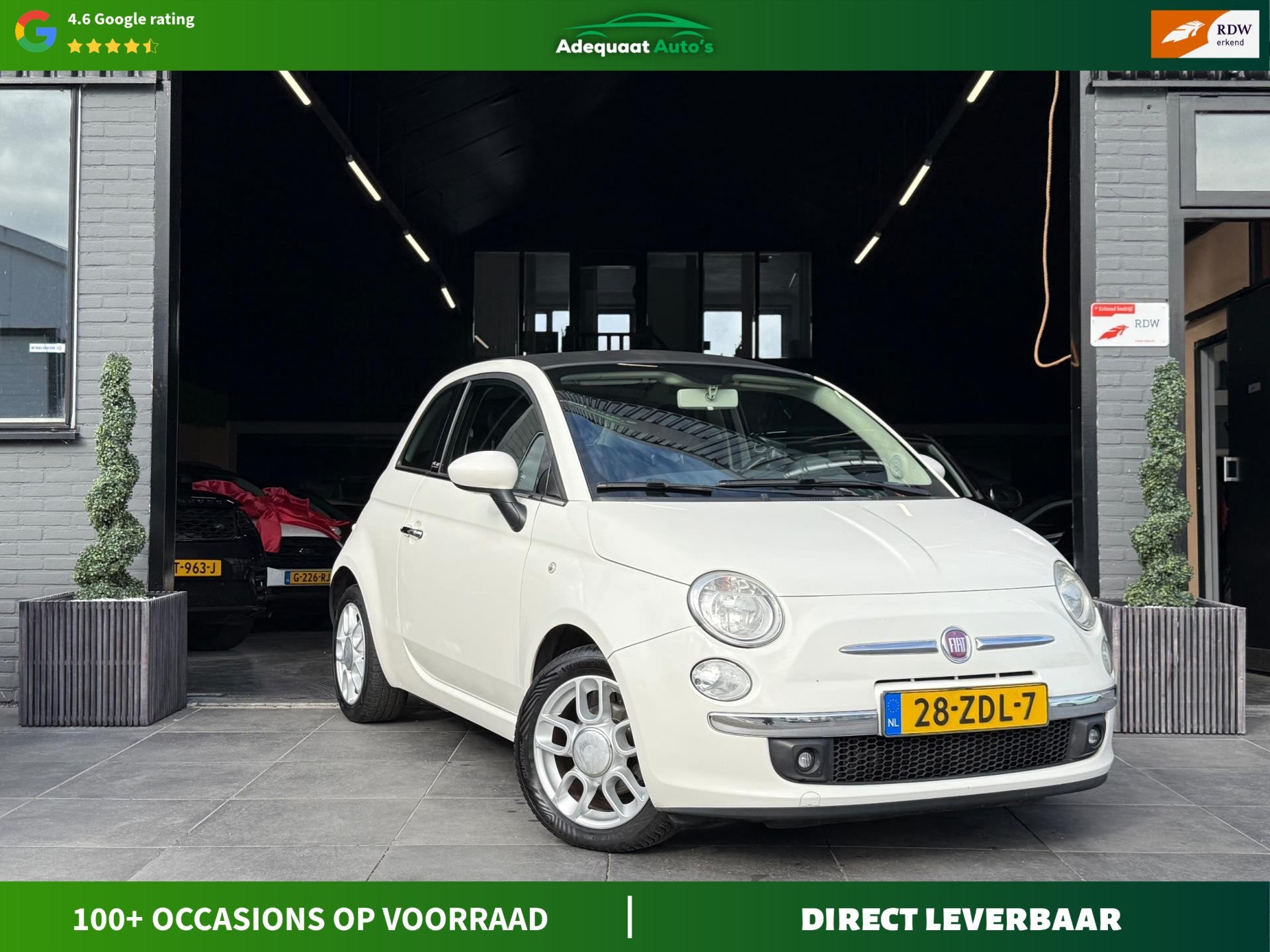 Fiat 500 C 0.9 TwinAir Lounge|Airco|El Pakket|PDC|Cabrio|APK, Auto's, Fiat, Euro 5, 86 pk, Gebruikt, Leder en Stof