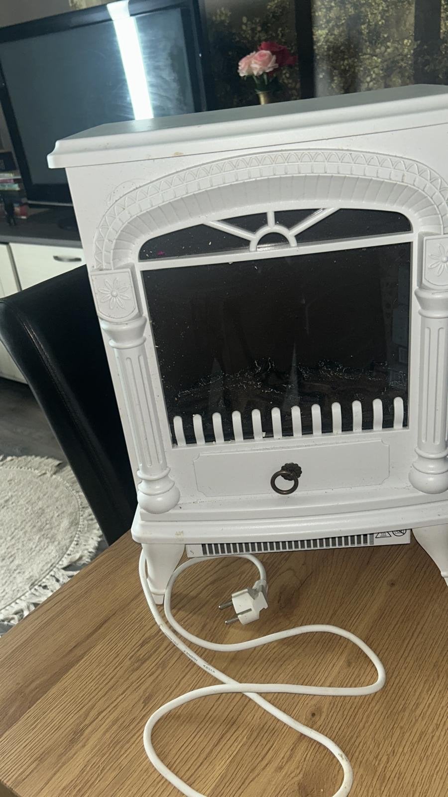 Nieuwe elektrische sfeerhaard wit, Huis en Inrichting, Haarden, Ophalen of Verzenden, Nieuw, Vrijstaande haard, Elektrische haard