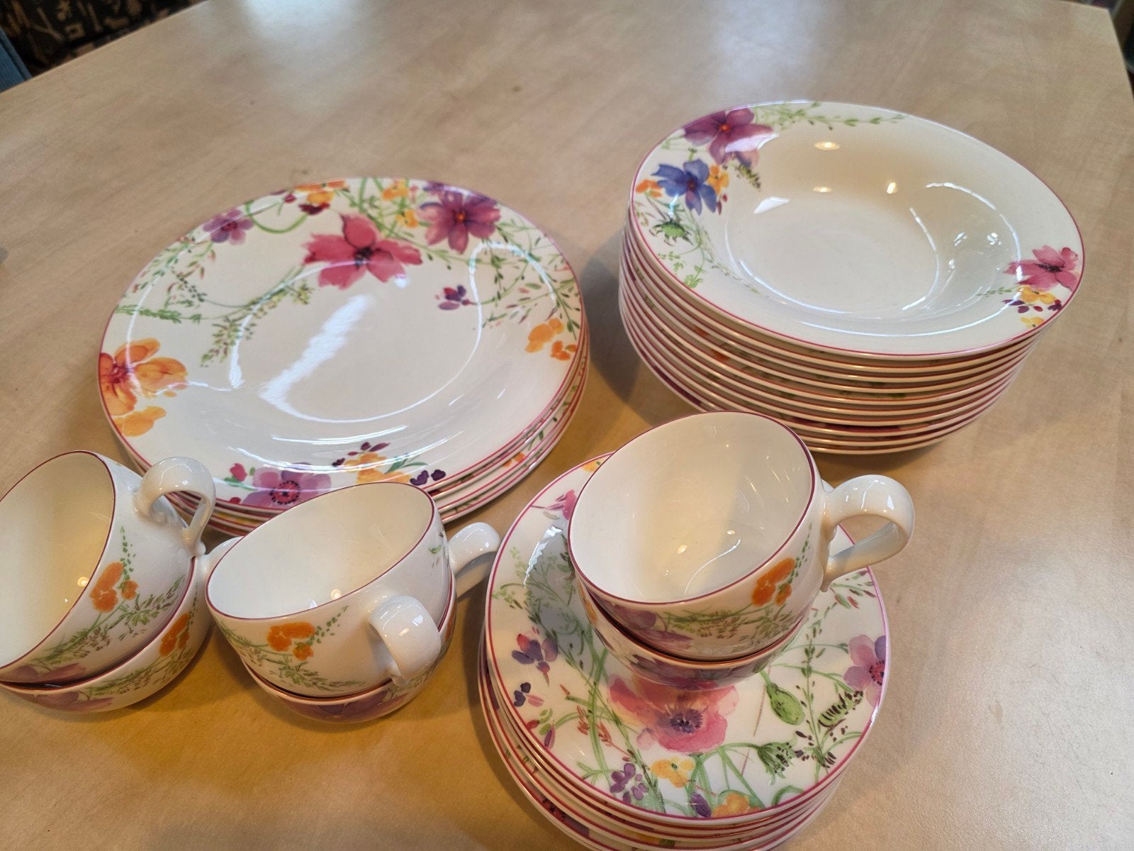 Villeroy en Boch Mariefleur deel servies, Ophalen, Zo goed als nieuw, Bord(en), Overige stijlen