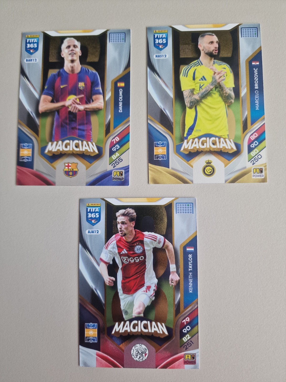 FIFA 365 Adrenalyn XL Magician kaarten (3 stuks), Ophalen, Zo goed als nieuw, Ajax, Spelerskaart