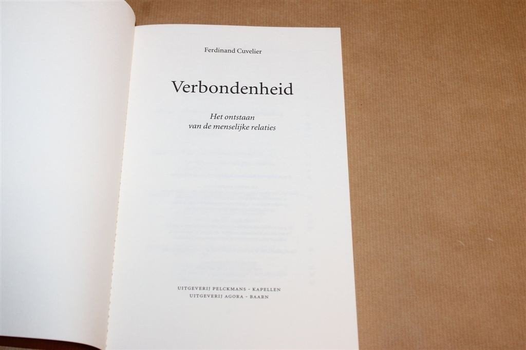 Verbondenheid — Cuvelier, Filosofie van Relaties, Ophalen of Verzenden, Zo goed als nieuw, Algemeen