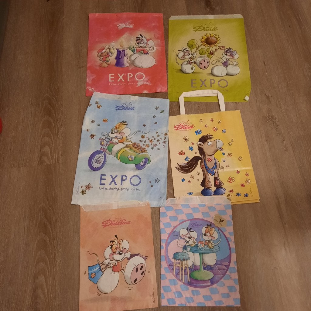 diddl tasjes zakjes, Verzamelen, Diddl, Ophalen of Verzenden, Diddl, Papier, Kaart of Schrift