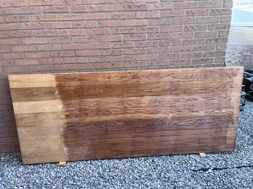 Eiken tafel blad 90x220, Doe-het-zelf en Verbouw, Hout en Planken, Gebruikt, Plank, Eiken, 250 tot 300 cm, 25 tot 50 mm, Ophalen