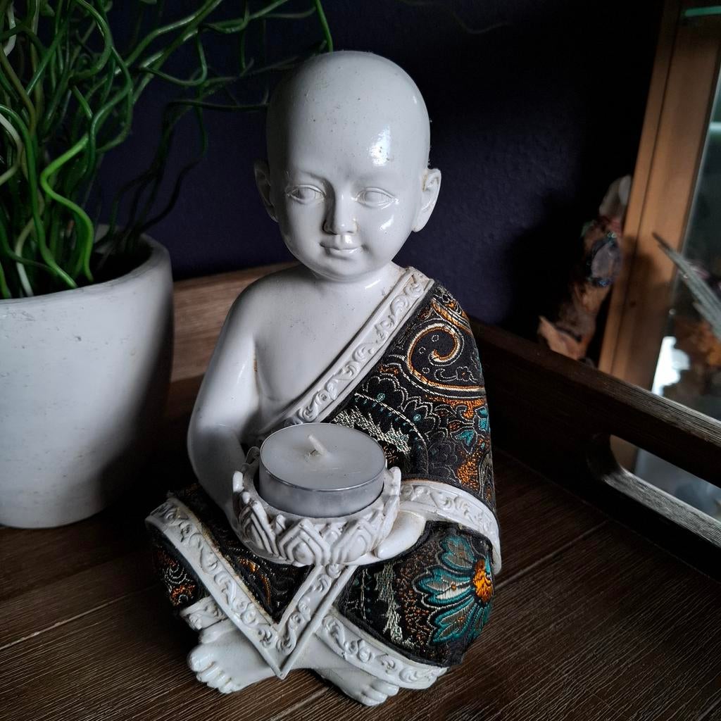 Boeddha theelichthouder - Decoratief en sfeervol, Huis en Inrichting, Woonaccessoires | Boeddhabeelden, Ophalen of Verzenden