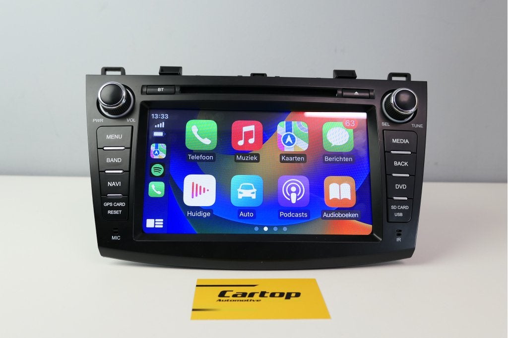 Mazda 3 2010-2013 Autoradio • CarPlay Android Auto, Meridiaan 42, Zo goed als nieuw, Info@cartop-automotive.nl, Cartop-Automotive Bv.