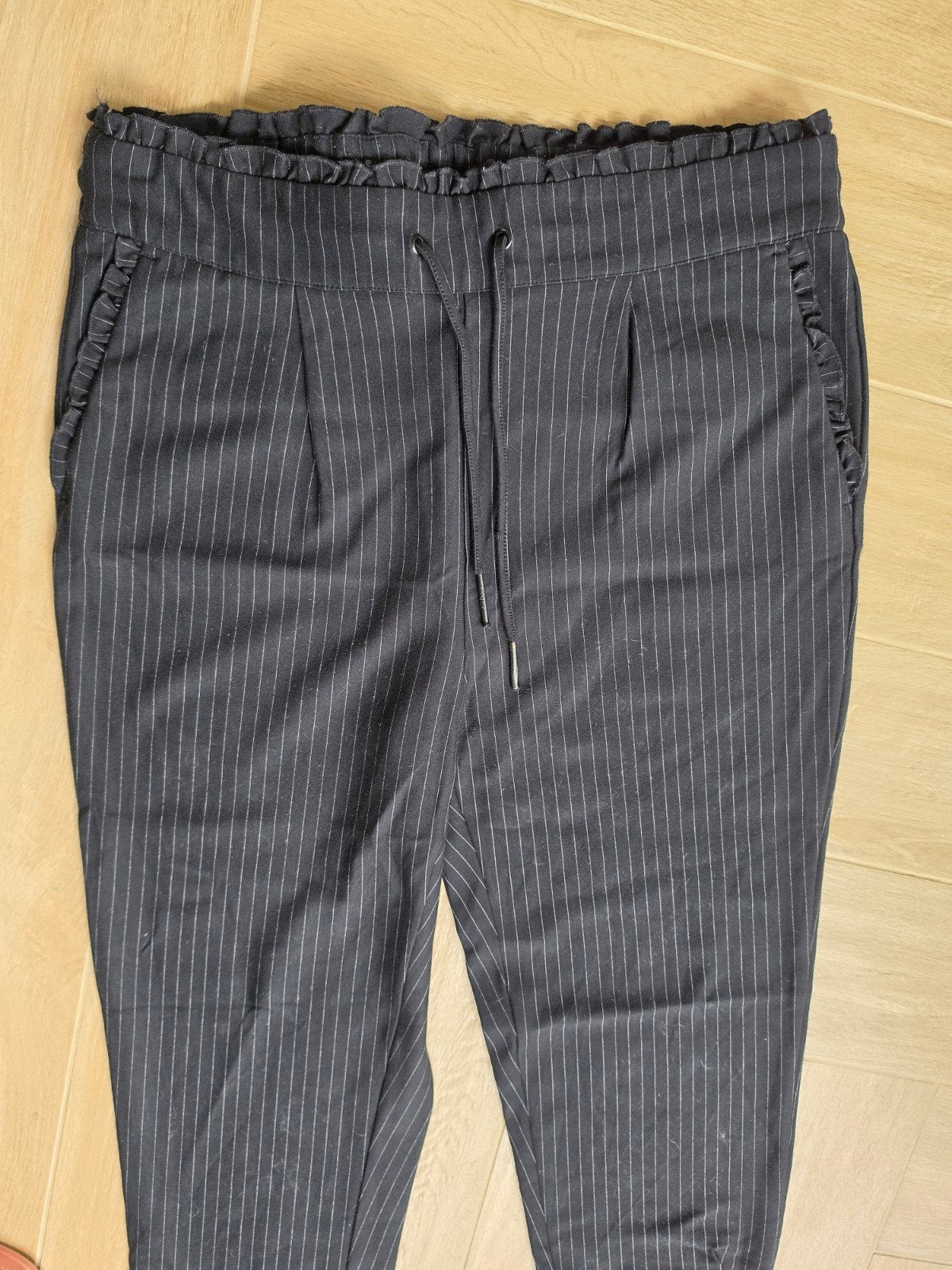 Only XL Tall Pantalon met Krijtstreep en Hoge Taille, Only, Zwart, Maat 46/48 (XL) of groter, Ophalen of Verzenden