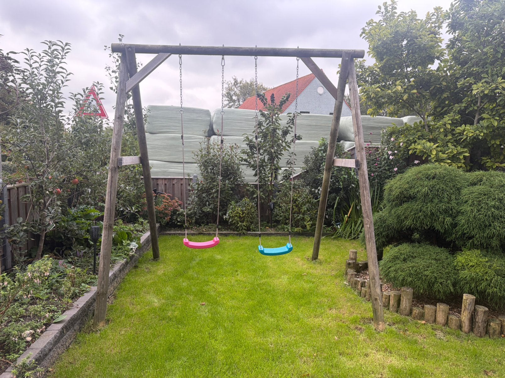 Dubbele schommel. Zelfbouw, Kinderen en Baby's, Ophalen, Gebruikt, Schommel