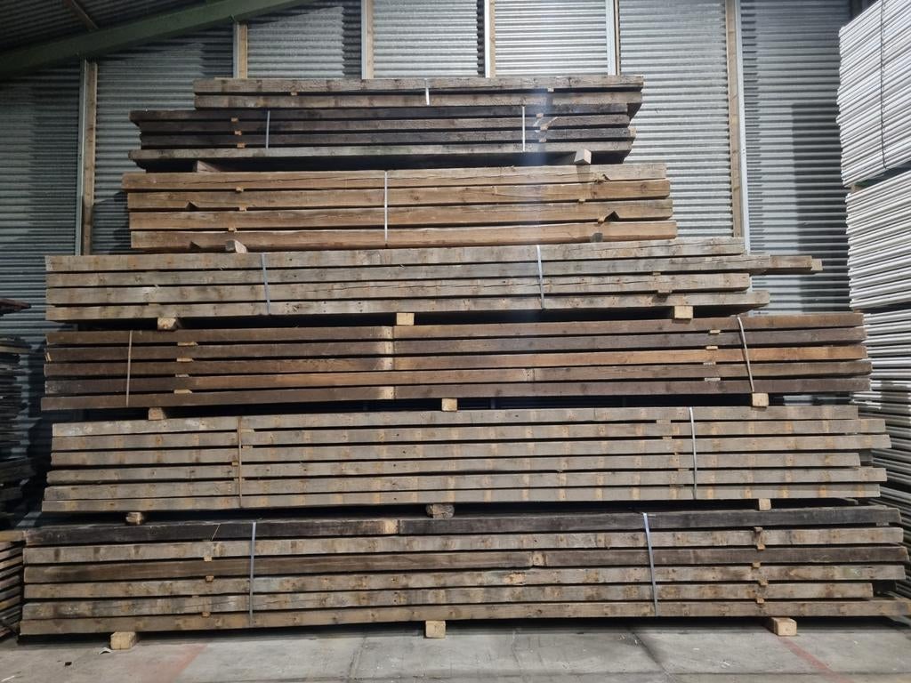 oud grenen balken | diverse afmetingen | grote voorraad, Doe-het-zelf en Verbouw, Hout en Planken, Gebruikt, Grenen, Ophalen of Verzenden