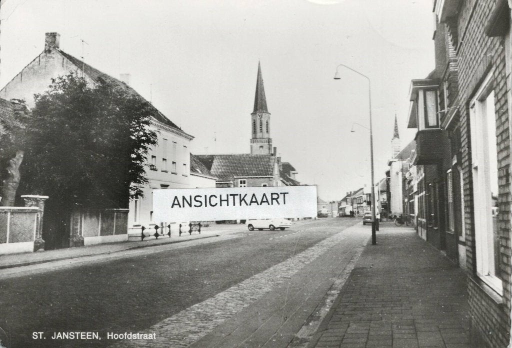 Ansichtkaart Sint Jansteen - Hoofdstraat, Ophalen of Verzenden, 1960 tot 1980, Gelopen, Zeeland
