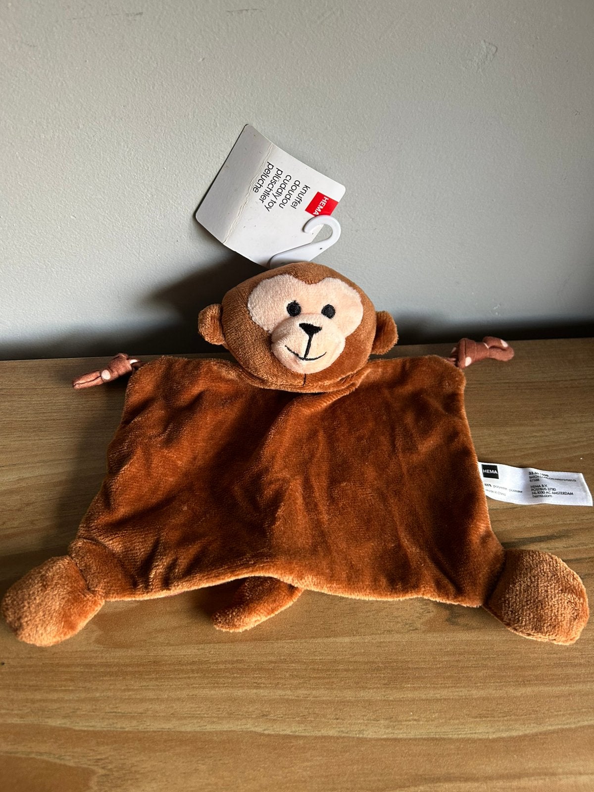 Hema aap aapje knuffeldoekje knuffeldoekjes knuffel nieuw, Verzenden, Nieuw, Overige typen