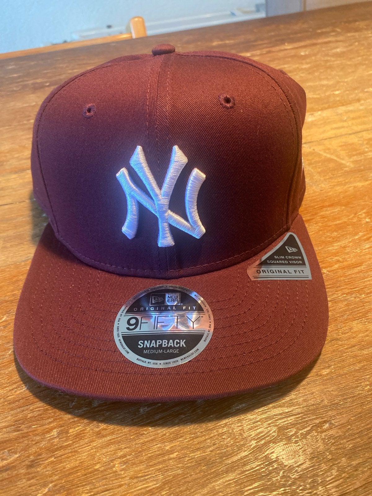 New Era New York Yankees Snapback M/L - Bordeauxrood, Ophalen of Verzenden, Nieuw, Pet