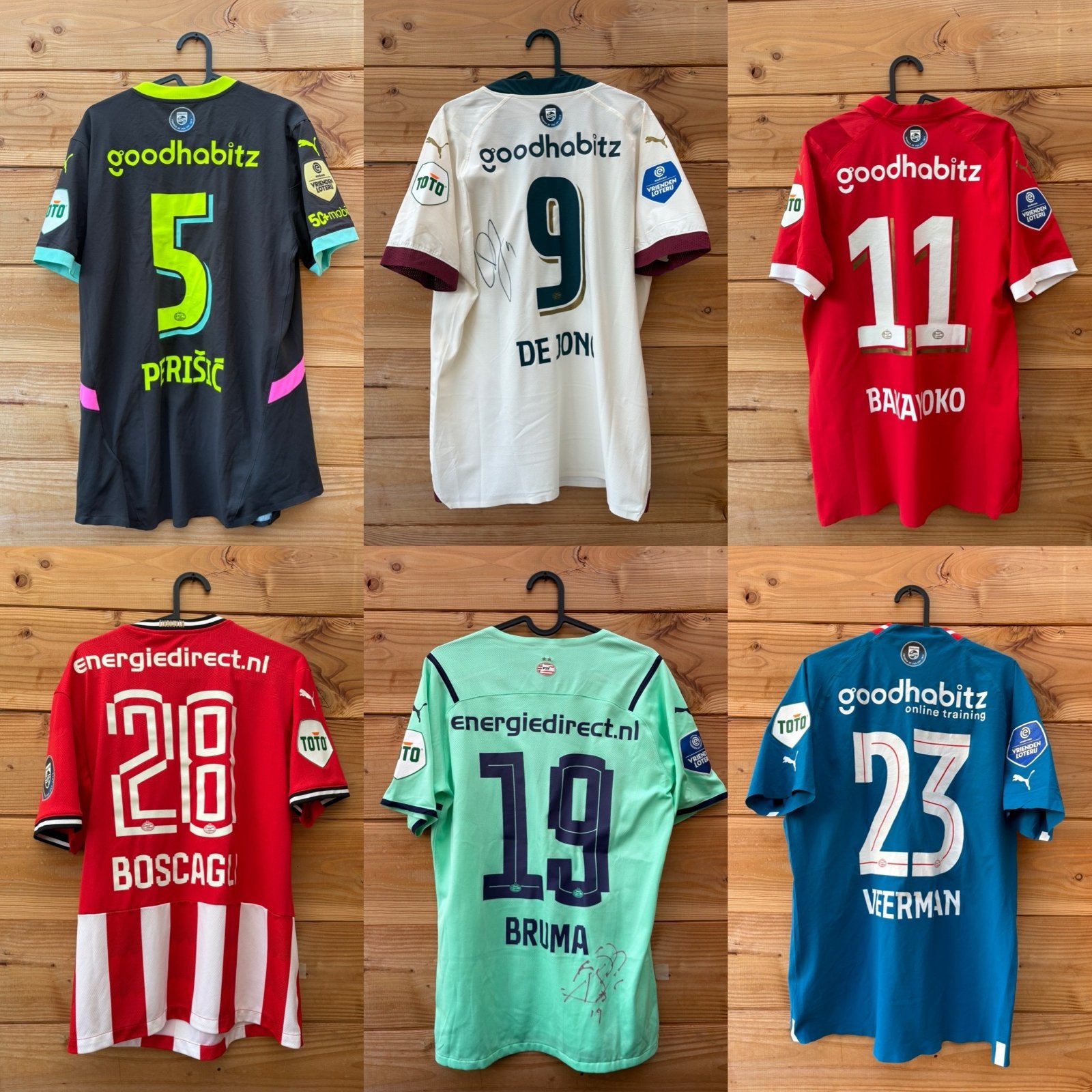 Zes PSV Matchworn Shirts, Verzamelen, Sportartikelen en Voetbal, Ophalen of Verzenden, Gebruikt, PSV, Shirt