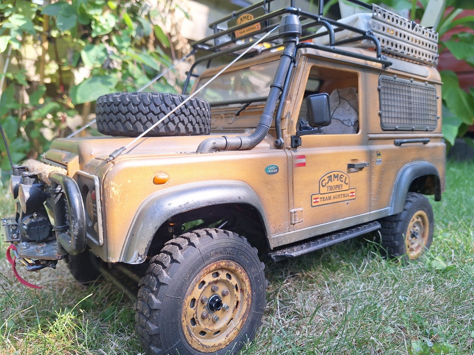 RC Crawler Camel Trophy Land Rover Defender, Gebruikt, Auto offroad, Schaal 1:10, Ophalen