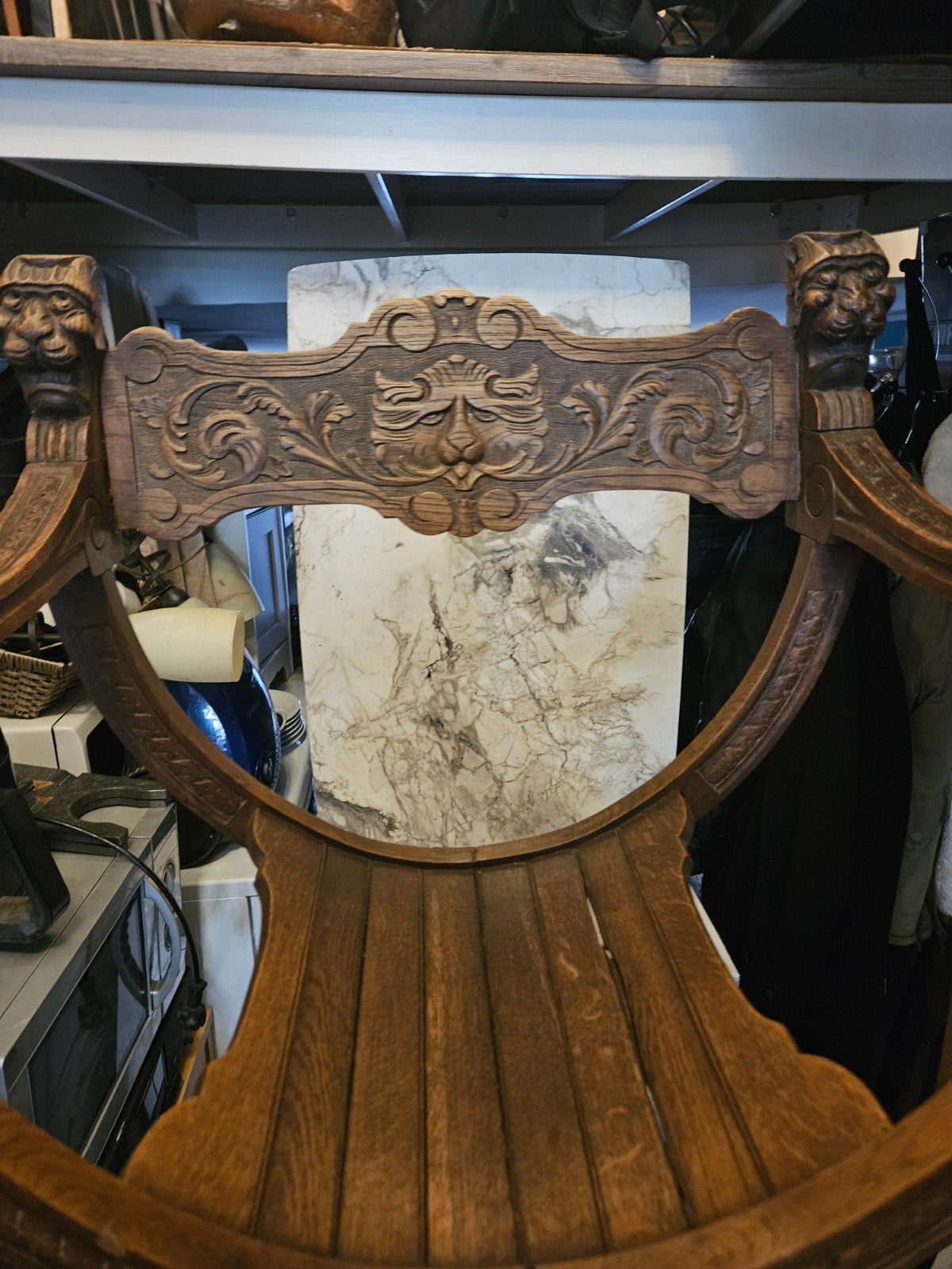 leeuwenkop stoel, Antiek en Kunst, Ophalen