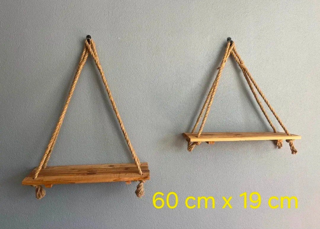 2 x plankjes met touw, Ophalen of Verzenden, Zo goed als nieuw