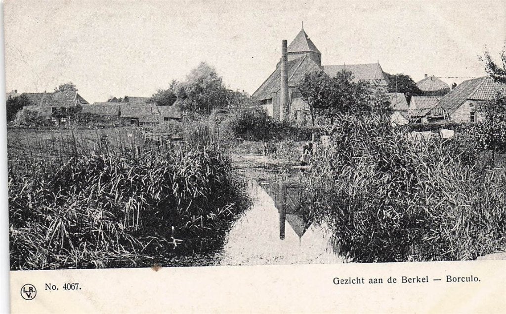 702-345-019 Gezicht Aan De Berkel Borculo, Verzamelen, Ophalen of Verzenden, Voor 1920, Gelderland