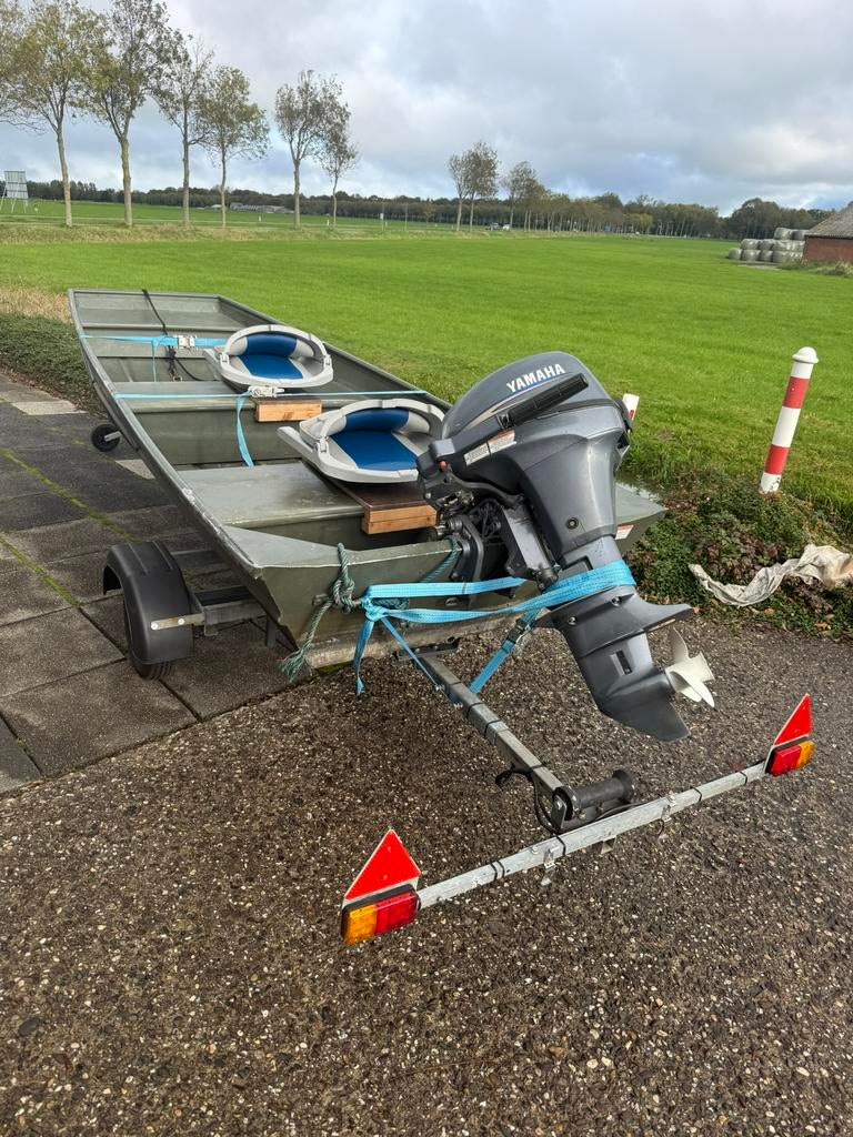 Alumacraft platbodem, Watersport en Boten, Boottrailers, Ophalen, Zo goed als nieuw, Minder dan 6 meter, Overige typen