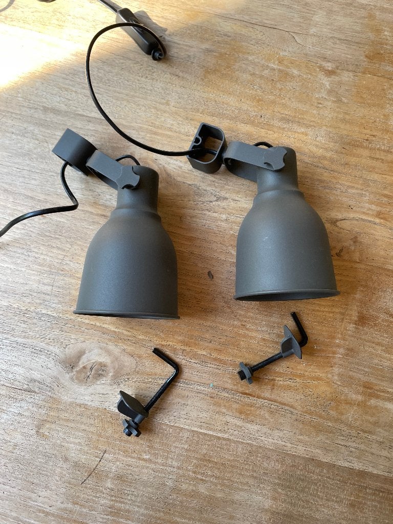 2 Ikea nachtlampjes/bedlampjes, Ophalen, Gebruikt, Industrieel