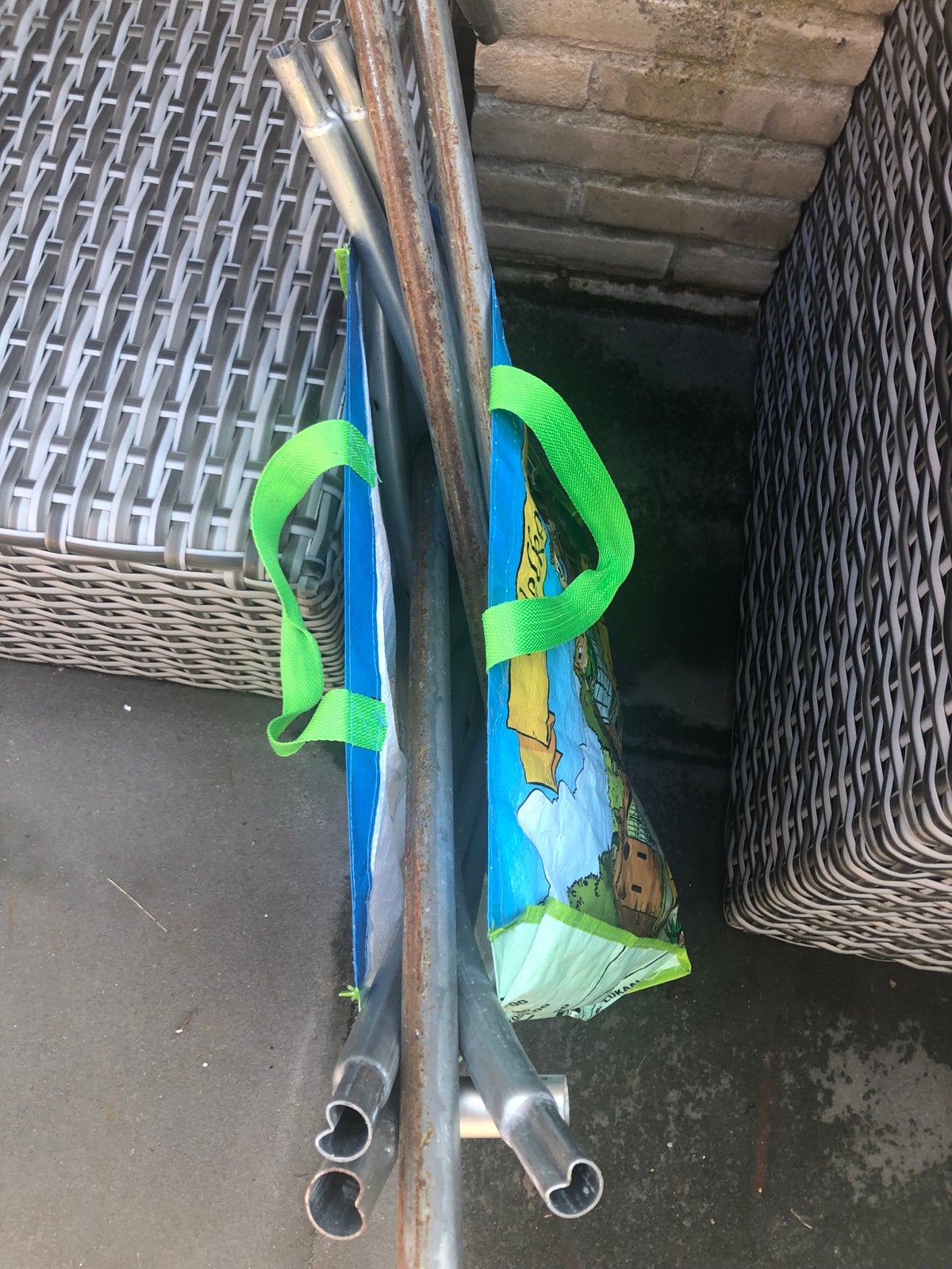 Aluminium of van ijzer  buizen voor tent of constructie, Tuin en Terras, Partytenten, Ophalen, Gebruikt, Opvouwbaar, Overige typen