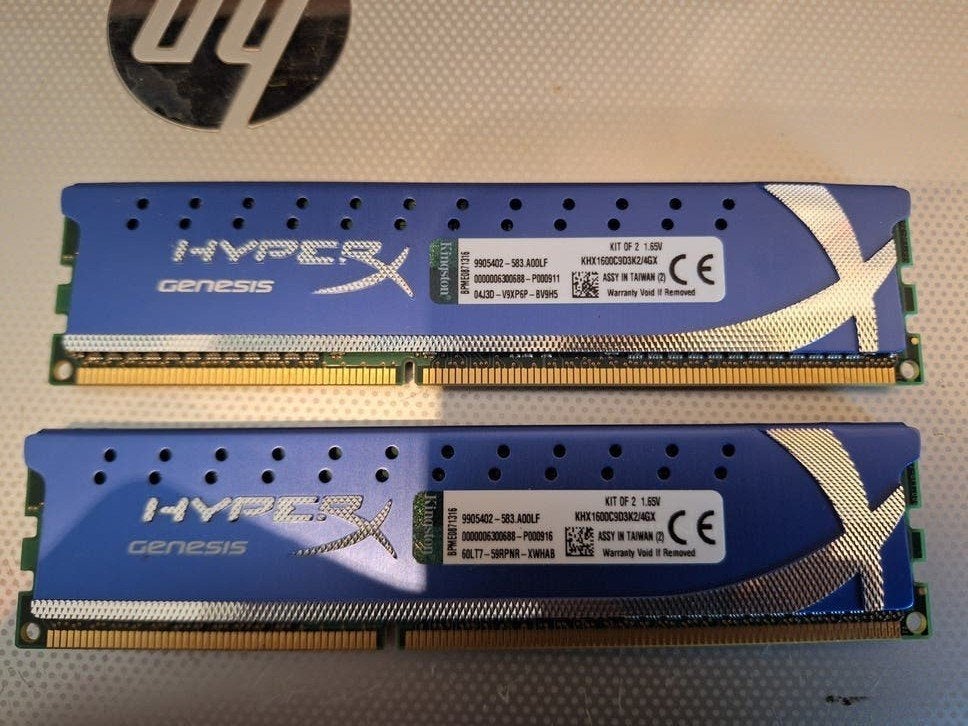 Kingston HyperX Genesis DDR3 RAM 2x4GB (8GB totaal), Gebruikt, Server, 8 GB, DDR3