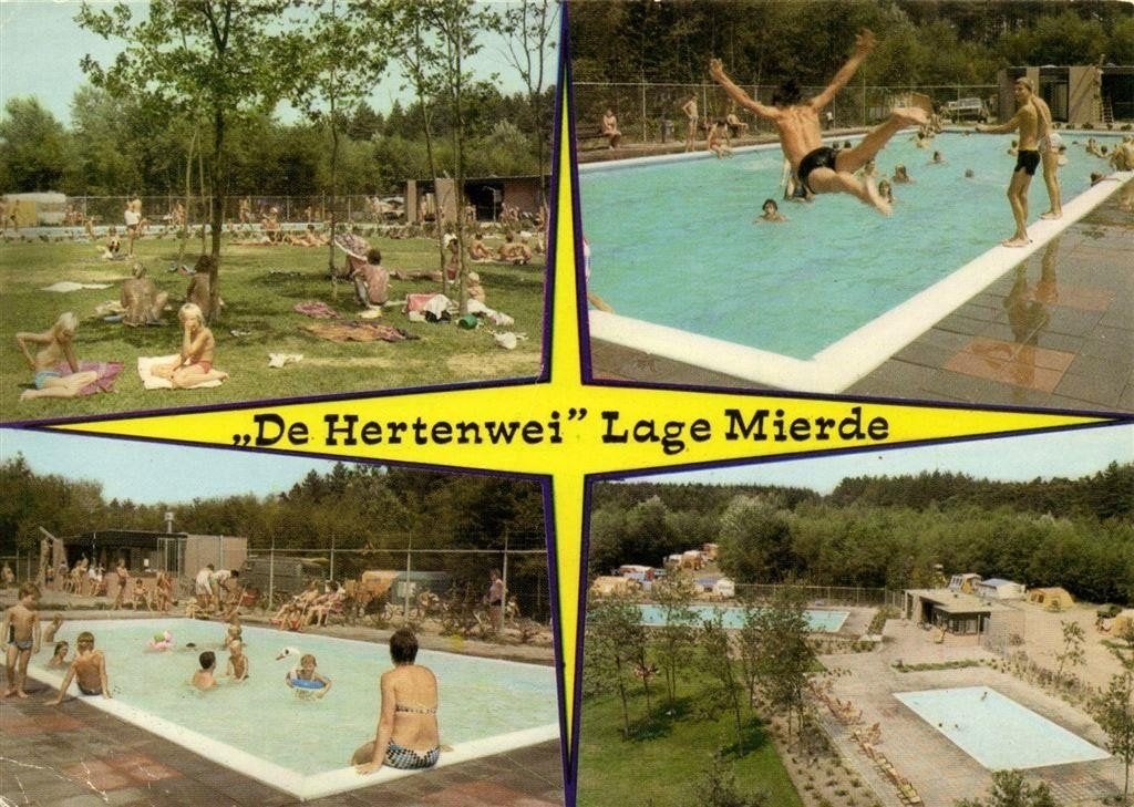 De Hertenwei Lage Mierde - 4 afb - gelopen, Ophalen of Verzenden, 1960 tot 1980, Gelopen, Noord-Brabant