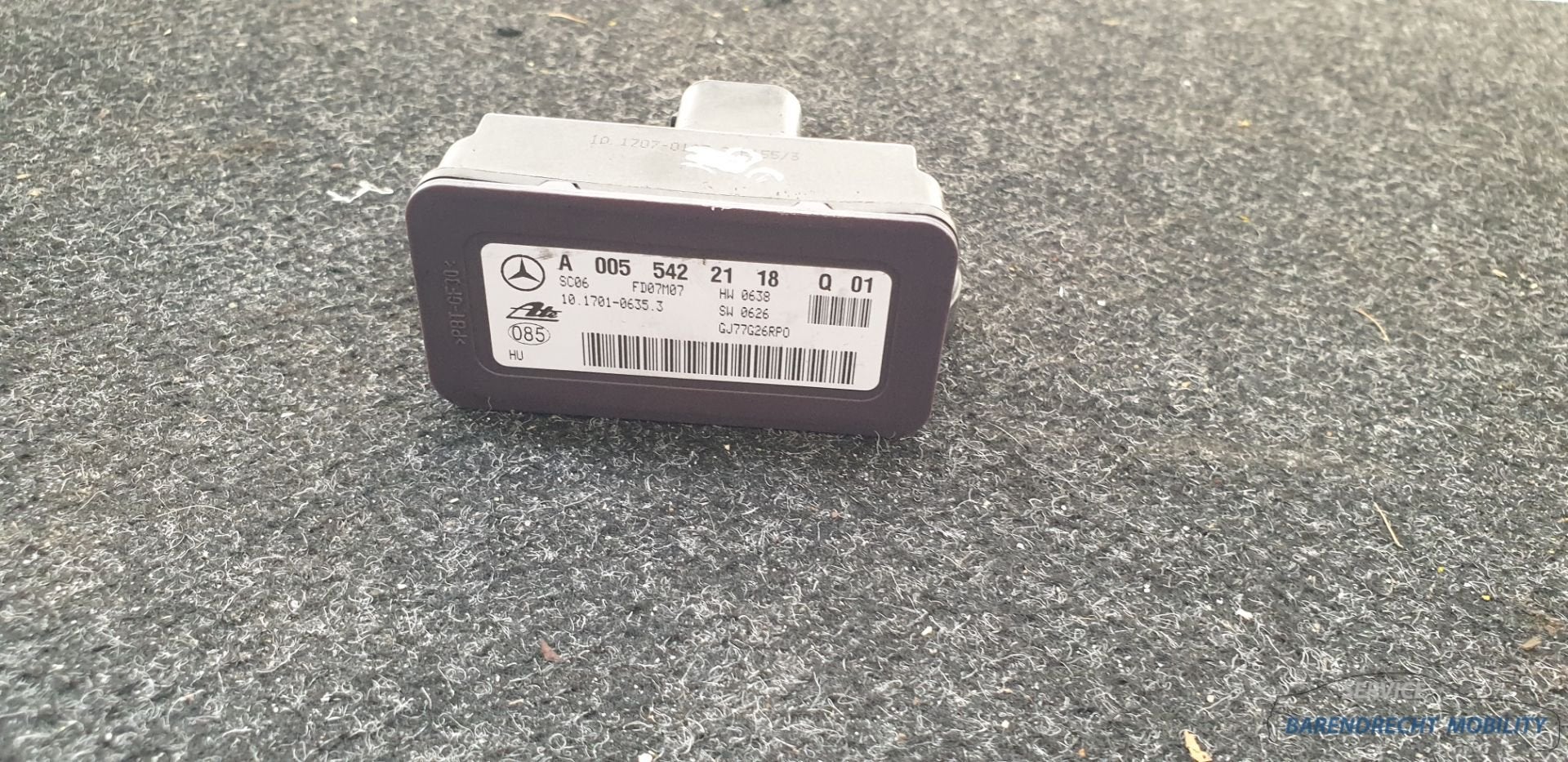 ESP YAW draaihoek sensor Mercedes SLK R171 C-klasse 00554221, Gebruikt, Mercedes-Benz AG, Mercedes-Benz, Ophalen of Verzenden
