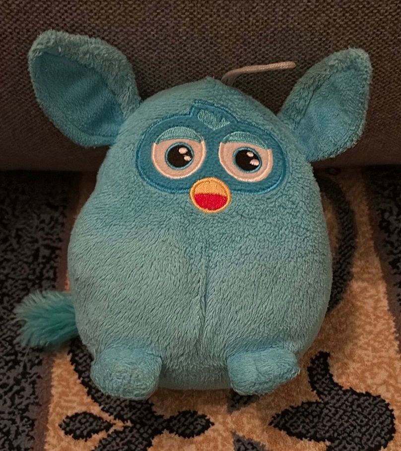 Vintage Hasbro Furby Pluche Knuffel / Hanger – Lichtblauw, Ophalen, Overige merken, Overige karakters, Overige typen