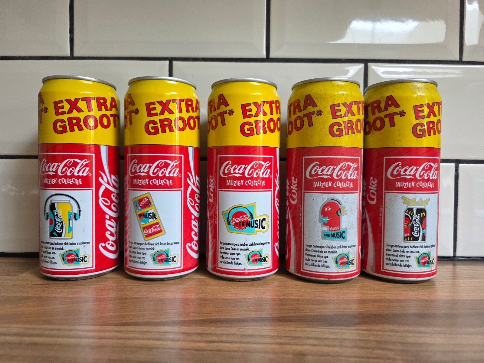 Coca-Cola Muziek Collectie Blikjes - 500 ml  (5 stuks), Ophalen of Verzenden, Gebruikt