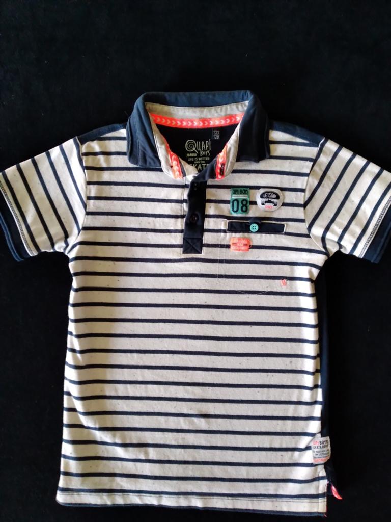 Quapi jongens poloshirt maat 122/128, Kinderen en Baby's, Kinderkleding | Maat 128, Ophalen, Gebruikt, Overhemd of Blouse, Jongen
