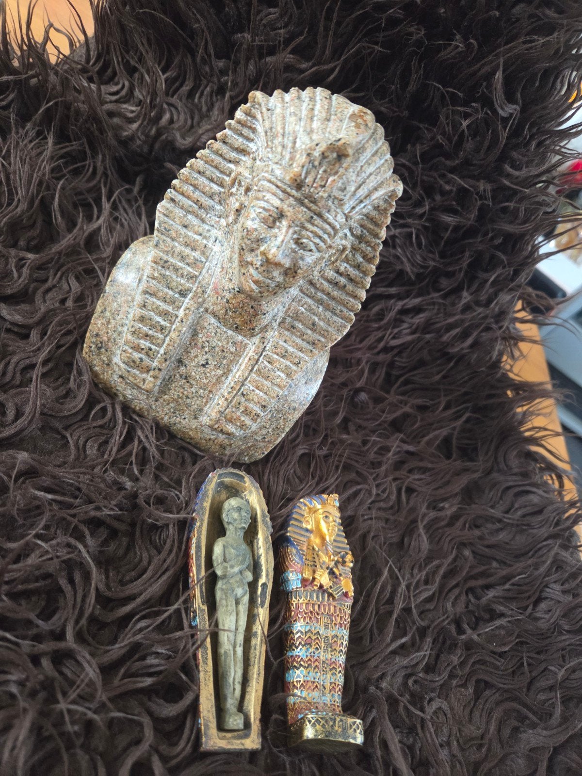 Egyptische decoratie set: Toetanchamon en mummie, Ophalen