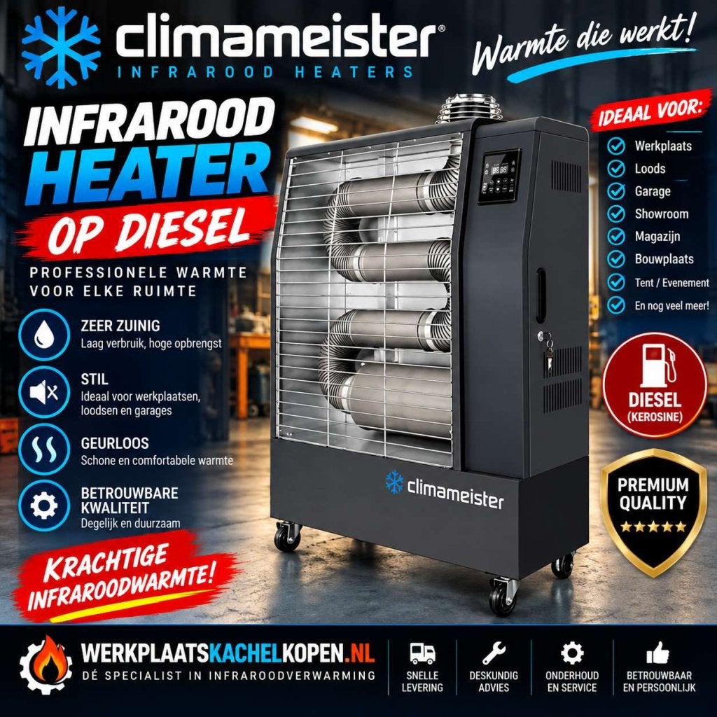 Diesel of Elektrische infrarood Heater Verwarming Kachel, Verzenden, Overige brandstoffen, Nieuw, Vrijstaand