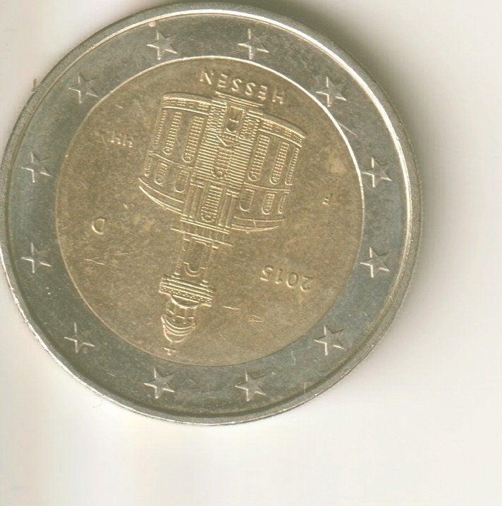 2 euro 2015 f duitsland hessen, Verzenden, Duitsland, 2 euro