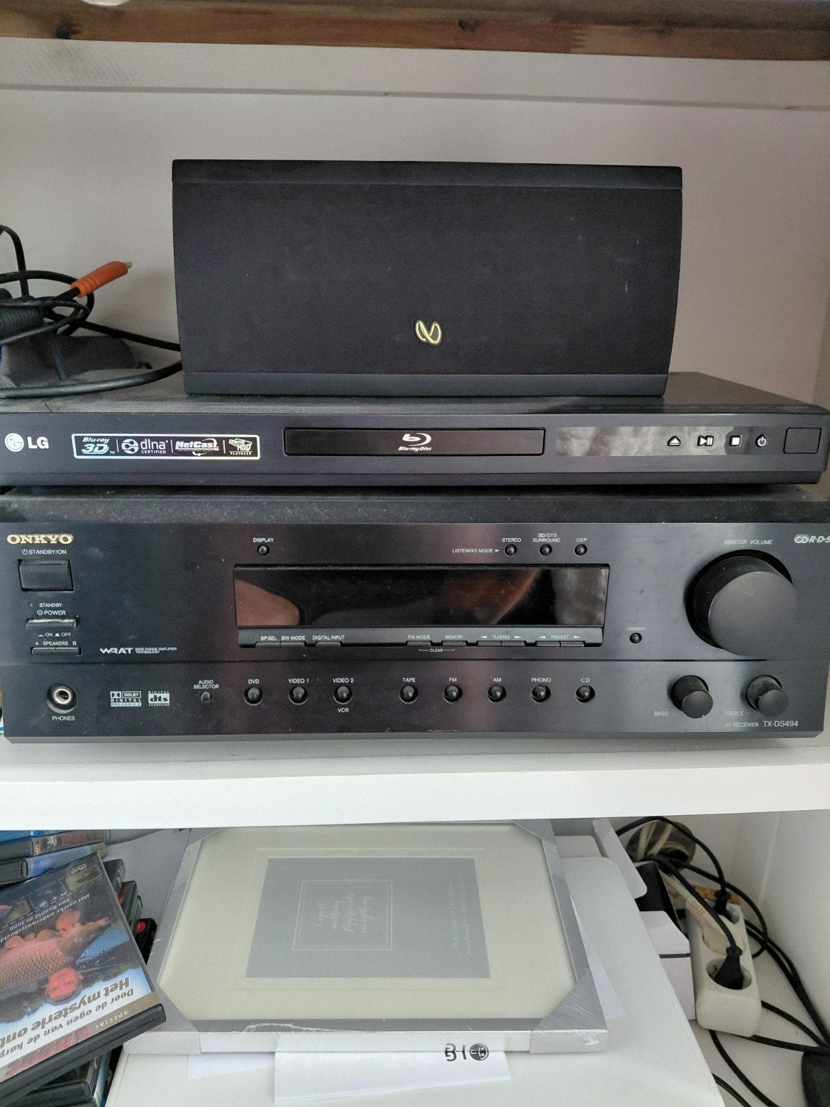 apparatuur  onkyo versterker met boxen, Audio, Tv en Foto, Ophalen, Zo goed als nieuw, 120 watt of meer, Onkyo