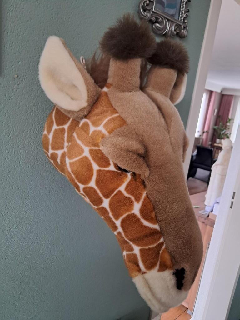 Bibib  dierenkop Giraffe.wanddecoratie, Ophalen of Verzenden, Nieuw, Wanddecoratie