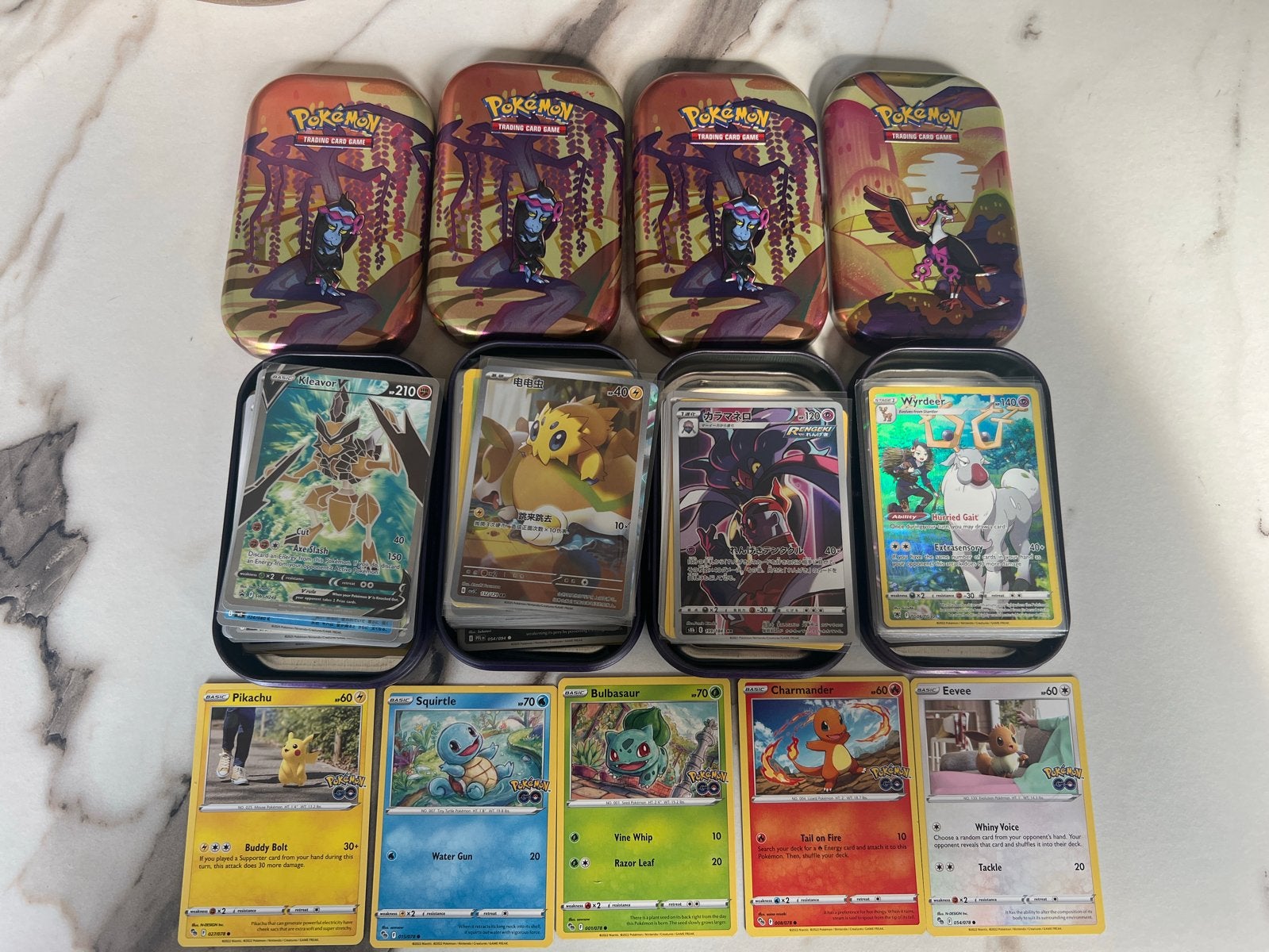 Mystery mini tin vol met Pokémon kaarten, Ophalen of Verzenden, Nieuw, Meerdere kaarten, Foil