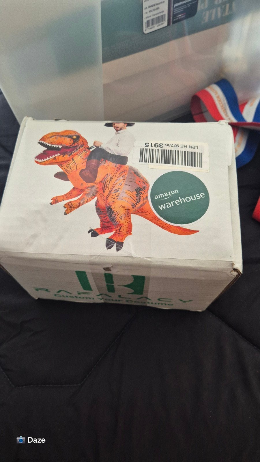 Opblaasbaar dinopak - Nooit gebruikt!, Ophalen, Nieuw, Pak of Jurk