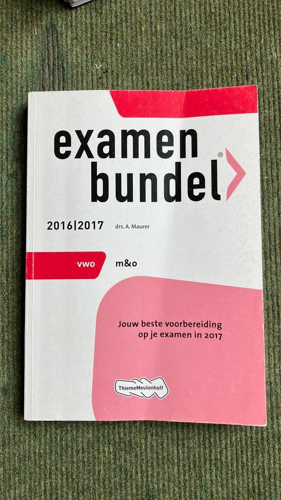 Gratis examenboek M&O, Ophalen of Verzenden, Gelezen, VWO, Bedrijfseconomie of M&O