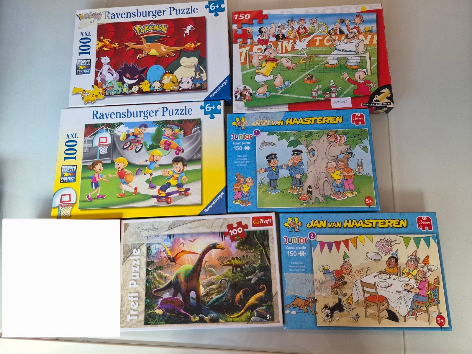 Diverse Puzzels (100-150st) : Jan van Haasteren, Pokémon, Di, Ophalen of Verzenden, Meer dan 50 stukjes, Zo goed als nieuw, 6 jaar of ouder