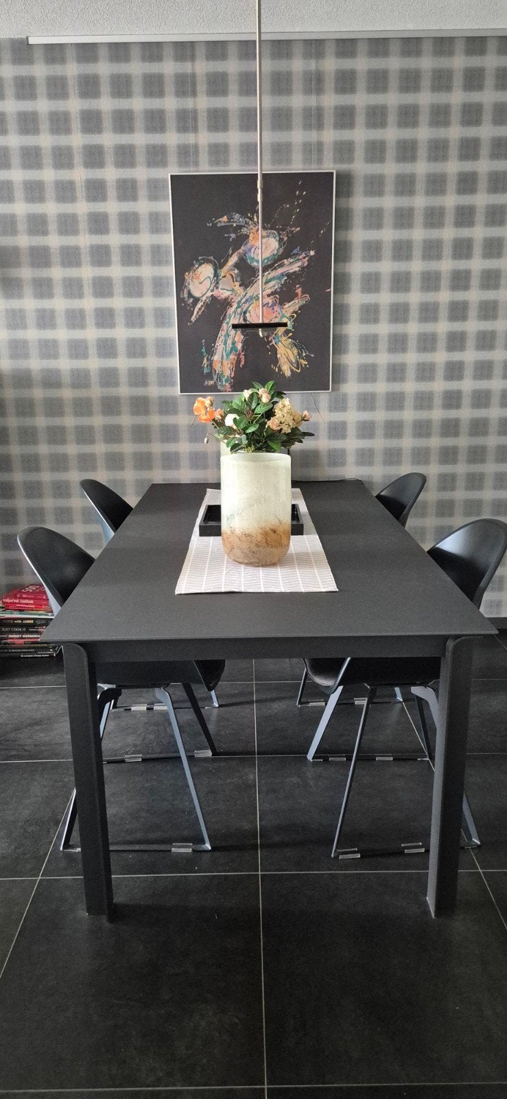 Montèl Eettafel (200x100) met 4 Eames-stijl stoelen, Ophalen, 100 tot 150 cm, 200 cm of meer, Modern, Minimalistisch, Design