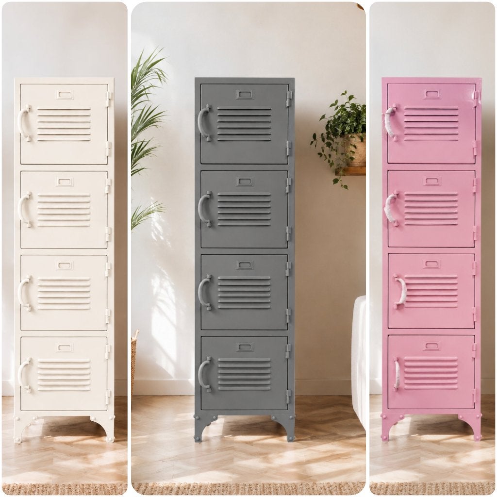 Stoere lockerkast 4 deuren in 3 kleuren, nieuw, Ophalen, Nieuw, Industrieel