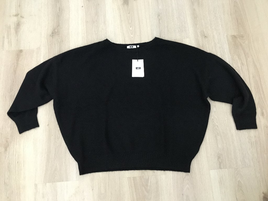 WE gebreide trui met wol model Zoey maat XL NIEUW, Verzenden, WE, Zwart, Maat 42/44 (L)