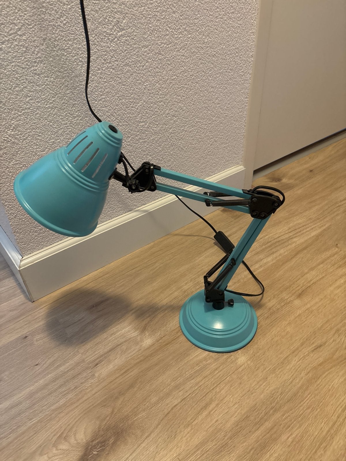 Verstelbare Bureaulamp - Turquoise, Bureaulamp, Ophalen of Verzenden, Overige kleuren, Metaal