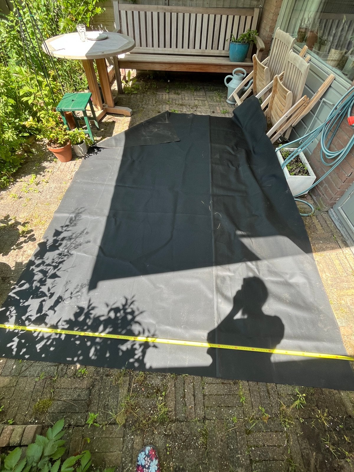 Epdm dakbedekking 311x218 cm, Ophalen, Kunststof, Zwart, 5 tot 10 m²