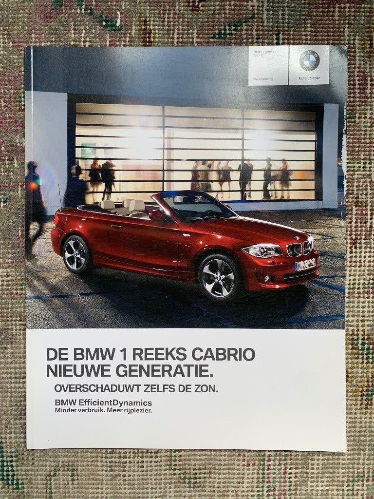 Nederlandse folder brochure BMW 1-serie cabrio E88 2012, Ophalen of Verzenden, Zo goed als nieuw, BMW, BMW