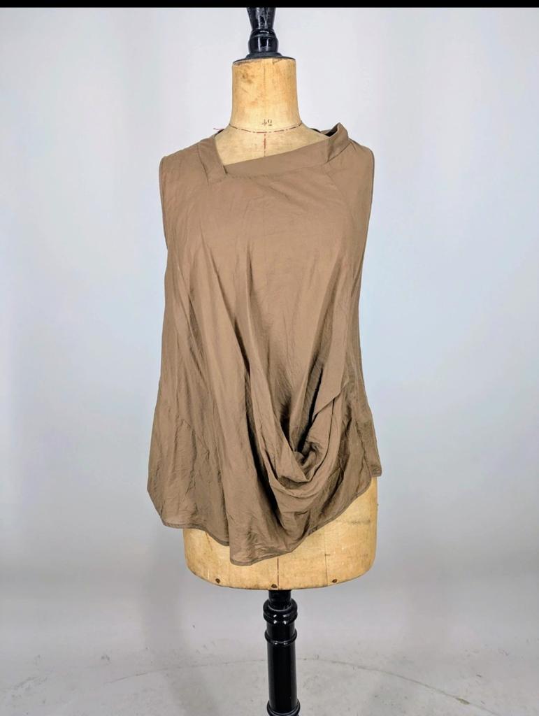 Pannyblack Mouwloze Blouse - Bruin Nougat - Maat M, Kleding | Dames, Maat 38/40 (M), Bruin, Onbekend, Ophalen of Verzenden