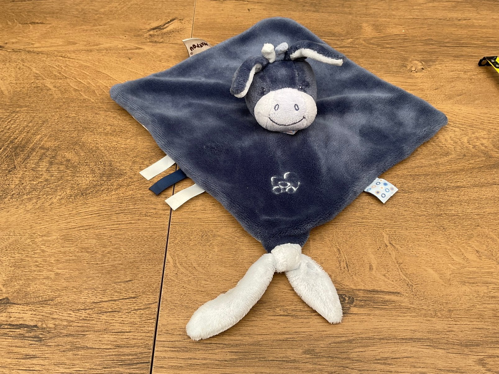 Nieuw zgan ezel Nattou knuffeldoekje pluche  donkerblauw, Ophalen, Nieuw