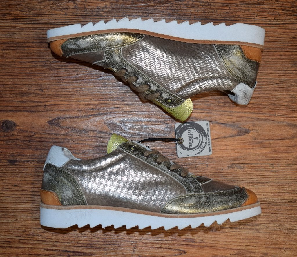 YELLOW CAB - leren sneakers Hint Brown - maat 37, Overige kleuren, Nieuw, Ophalen of Verzenden, Yellow Cab